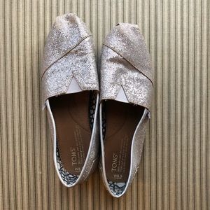 Toms silver espadrilles classic NEVER WORN